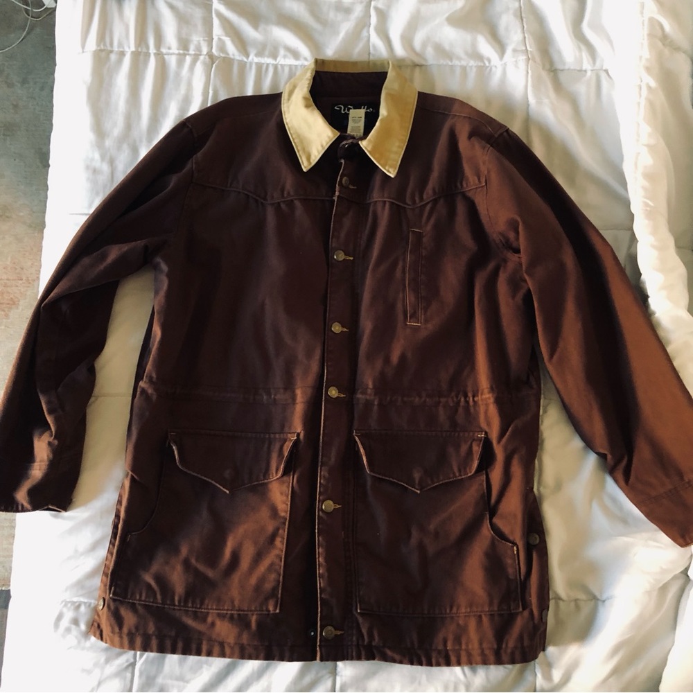 Walls Brown Field Jacket with Beige Collar
